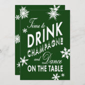 Zeit, Champagner trinken Grüne Einladung der Unter (Vorne/Hinten)