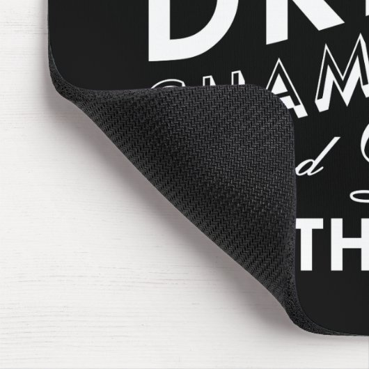 Zeit, Champagner Urlaub Black Mouse Pad zu trinken Mousepad (Ecke)