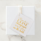 Zeit, Champagner-Zitat Hochzeit Foto zu trinken Geschenkanhänger (Mit Box)