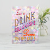 Zeit, Champagner zu trinken - Feiertag einladen Einladung (Stehend Vorderseite)