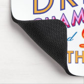 Zeit, Champagner zu trinken Helle farbenfrohe Maus Mousepad (Ecke)