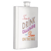 Zeit, Champagner zu trinken - klassische Flasche Flachmann (Rechts)