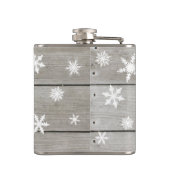 Zeit, Champagner zu trinken Rustikale Urlaubsmaske Flachmann (Rückseite)