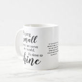 ZEIT, Christlich ZU SCHEIDEN Kaffeetasse (Vorderseite Links)