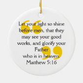 ZEIT, Christliches Gebet ZU SCHIEBEN Keramik Ornament (Hinten)