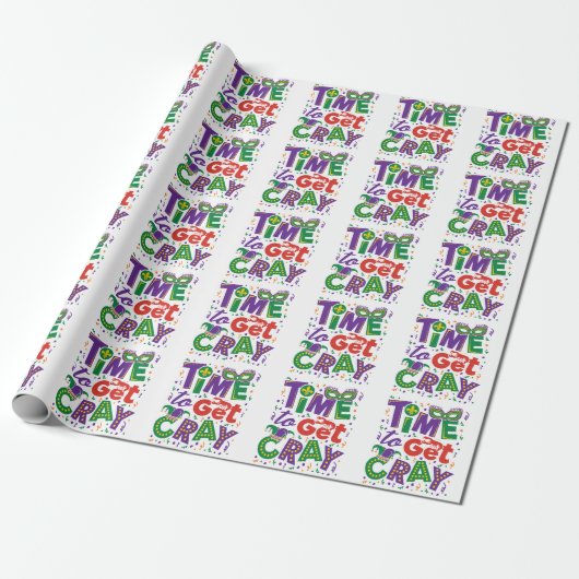 Zeit, Cray Crawfish Mardi Gras zu holen Geschenkpapier (Ungerollt)