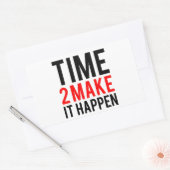 Zeit, das zu verwirklichen rechteckiger aufkleber (Umschlag)