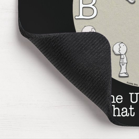 Zeit, den kleinen Jungen und die Uhr zu glauben Mousepad (Ecke)