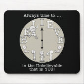 Zeit, den kleinen Jungen und die Uhr zu glauben Mousepad (Vorne)