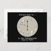 Zeit, den kleinen Jungen und die Uhr zu glauben Postkarte (Vorne/Hinten)