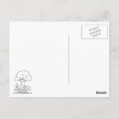 Zeit, den kleinen Jungen und die Uhr zu glauben Postkarte (Rückseite)