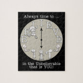 Zeit, den kleinen Jungen und die Uhr zu glauben Puzzle (Vertikal)