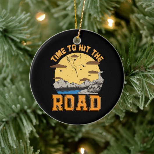 Zeit, den Weg zu beschreiten Keramik Ornament (Baum)