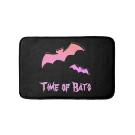 Zeit der Fledermäuse - Rosa und Lila Abstrakter Po Badematte