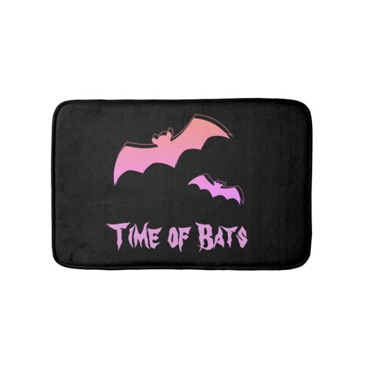 Zeit der Fledermäuse - Rosa und Lila Abstrakter Po Badematte (Vorderseite)