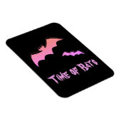 Zeit der Fledermäuse - Rosa und Lila Abstrakter Po Magnet (Rechte Seite)