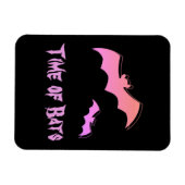 Zeit der Fledermäuse - Rosa und Lila Abstrakter Po Magnet (Horizontal)