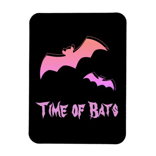 Zeit der Fledermäuse - Rosa und Lila Abstrakter Po Magnet (Vertikal)