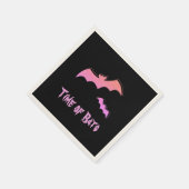 Zeit der Fledermäuse - Rosa und Lila Abstrakter Po Serviette (Ecke)