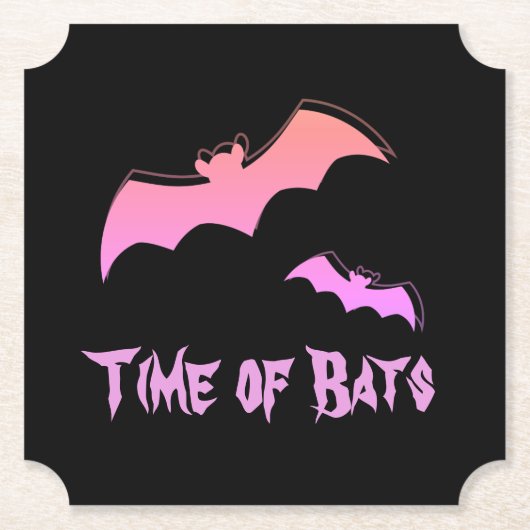 Zeit der Fledermäuse - Rosa und Lila Abstrakter Po Untersetzer (Vorderseite)