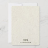 Zeit der Hochzeit Einladung (Rückseite)