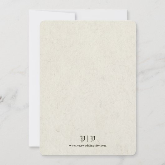 Zeit der Hochzeit Einladung (Rückseite)