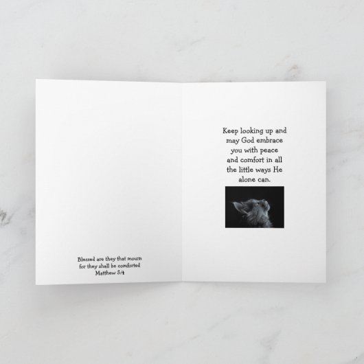 Zeit der Loss Scripture Bibel Verse Förderung Karte (Innenseite)