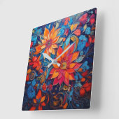 Zeit der Natur Quadratische Wanduhr (Winkel)