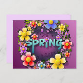 Zeit der Postkarte für den Frühling (Vorne/Hinten)