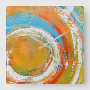 Zeit der Revolution Quadratische Wanduhr