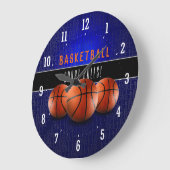 Zeit des Basketball-Spieler-| für Sport Große Wanduhr (Winkel)