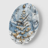 Zeit des Evergreen Holiday Tree Große Wanduhr (Winkel)