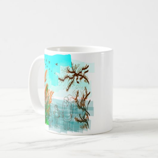 Zeit des Vergnügens mit zeitgenössischer Optik im Kaffeetasse (Vorderseite Links)