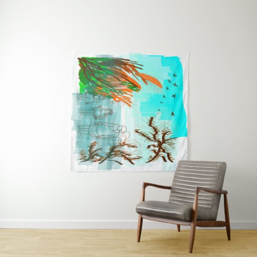 Zeit des Vergnügens mit zeitgenössischer Optik im Wandteppich (Beispiel (Horizontal))