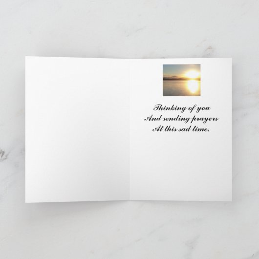 Zeit des Verlustes Husband Deepest Beileid Karte (Innenseite)