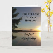 Zeit des Verlustes Husband Deepest Beileid Karte (Gelbe Blume)