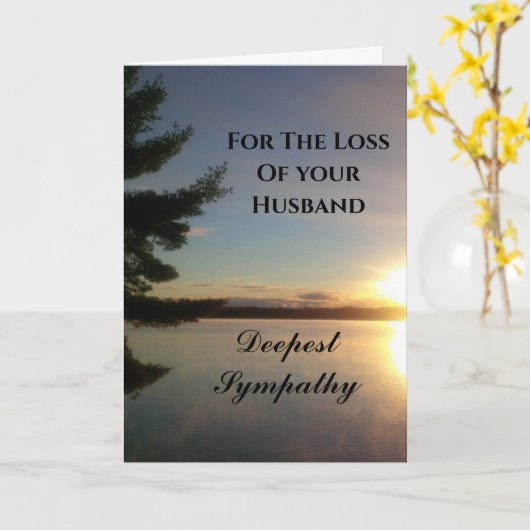 Zeit des Verlustes Husband Deepest Beileid Karte (Gelbe Blume)