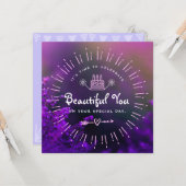 Zeit, dich zu feiern, Geburtstag Karte (Vorderseite/Rückseite Beispiel)