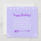 Zeit, dich zu feiern, Geburtstag Karte (Rückseite)