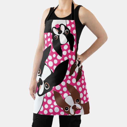 Zeit, die Boston Terriers Schürze Füttern (InSitu)