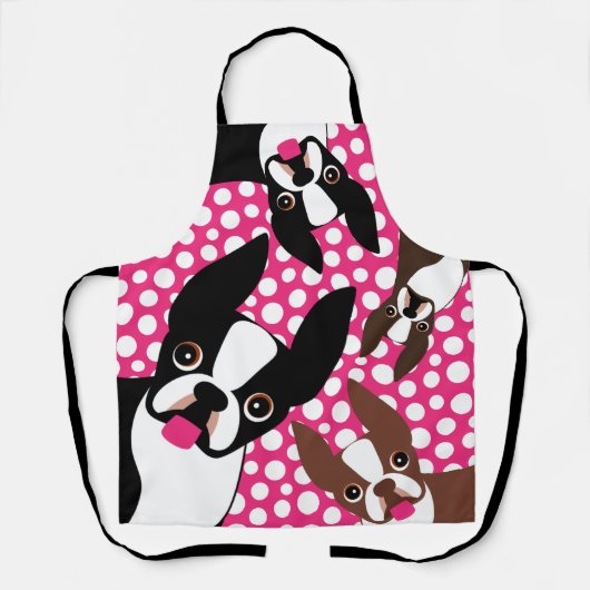 Zeit, die Boston Terriers Schürze Füttern (Vorderseite)