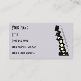 Zeit, die durch eine zentrale Visitenkarte fällt