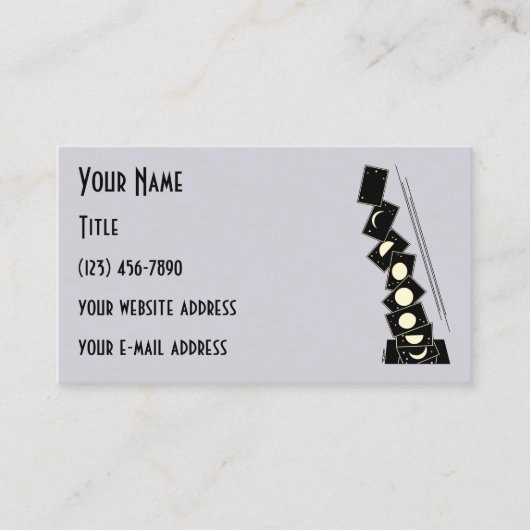 Zeit, die durch eine zentrale Visitenkarte fällt (Vorderseite)