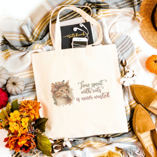 Zeit, die mit Katzen verbracht wird, Niedliches Ca Jumbo Stoffbeutel