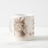 Zeit, die mit Katzen verbracht wird, Niedliches Ca Kaffeetasse (Vorderseite Links)
