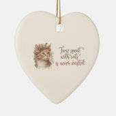 Zeit, die mit Katzen verbracht wird, Niedliches Ca Keramik Ornament (Rechts)