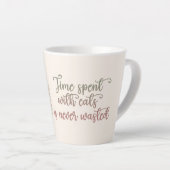 Zeit, die mit Katzen verbracht wird, Niedliches Ca Milchtasse (Rechte Ecke)