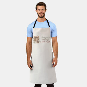 Zeit, die mit Katzen verbracht wird, Niedliches Ca Schürze