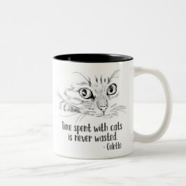 Zeit, die mit Katzen verbraucht wird, ist nie vers Zweifarbige Tasse