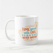 Zeit, die mit Katzen verbraucht wird, wird nie ver Kaffeetasse (Links)